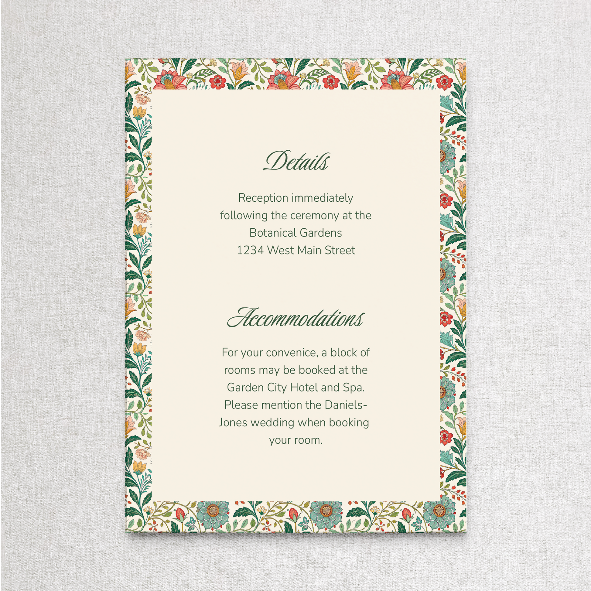 Vintage Garden Party | Details Details Card