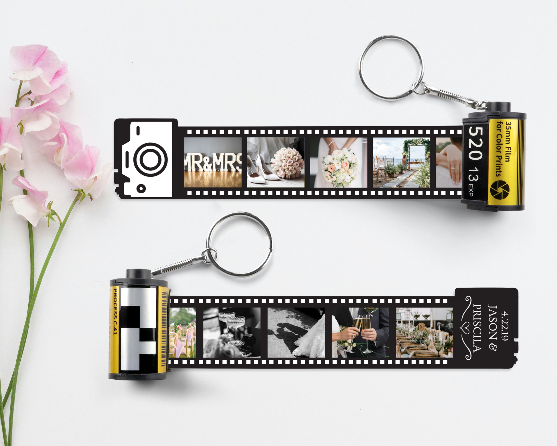 Personalized Photos | Film Roll Keychain Custom Film Roll w Paper Box personalized film roll keychain
