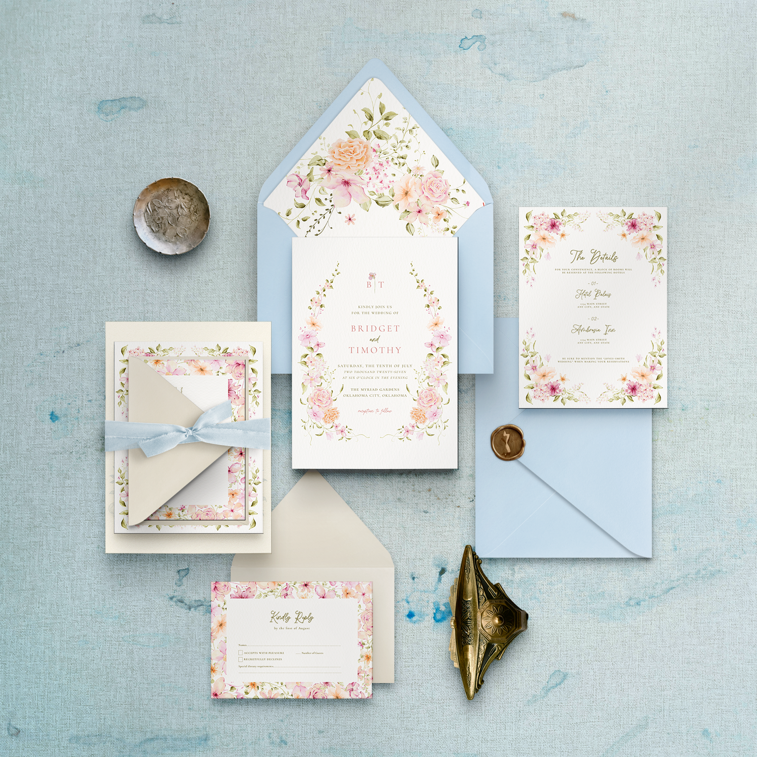 Wedding Invitation Sample Kits Wildflowers Wedding Suite