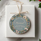 Our First Christmas Married Blue Wreath Ornament Holiday Ornament