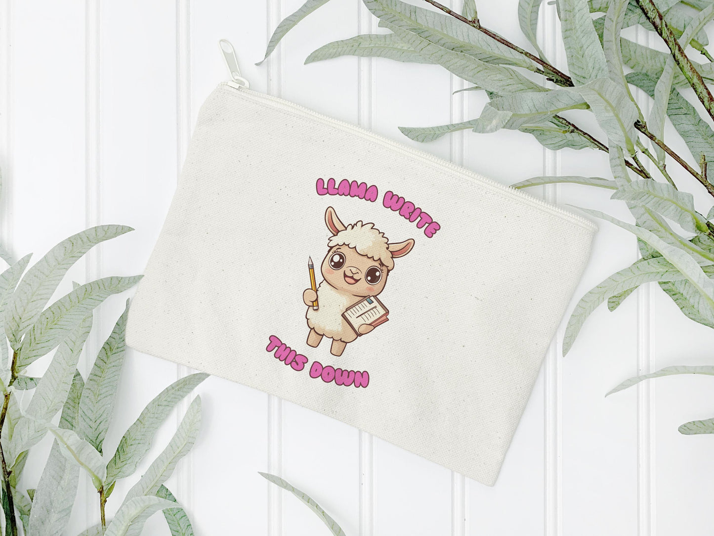 Llama Write This Down | Zippered Pencil Bag