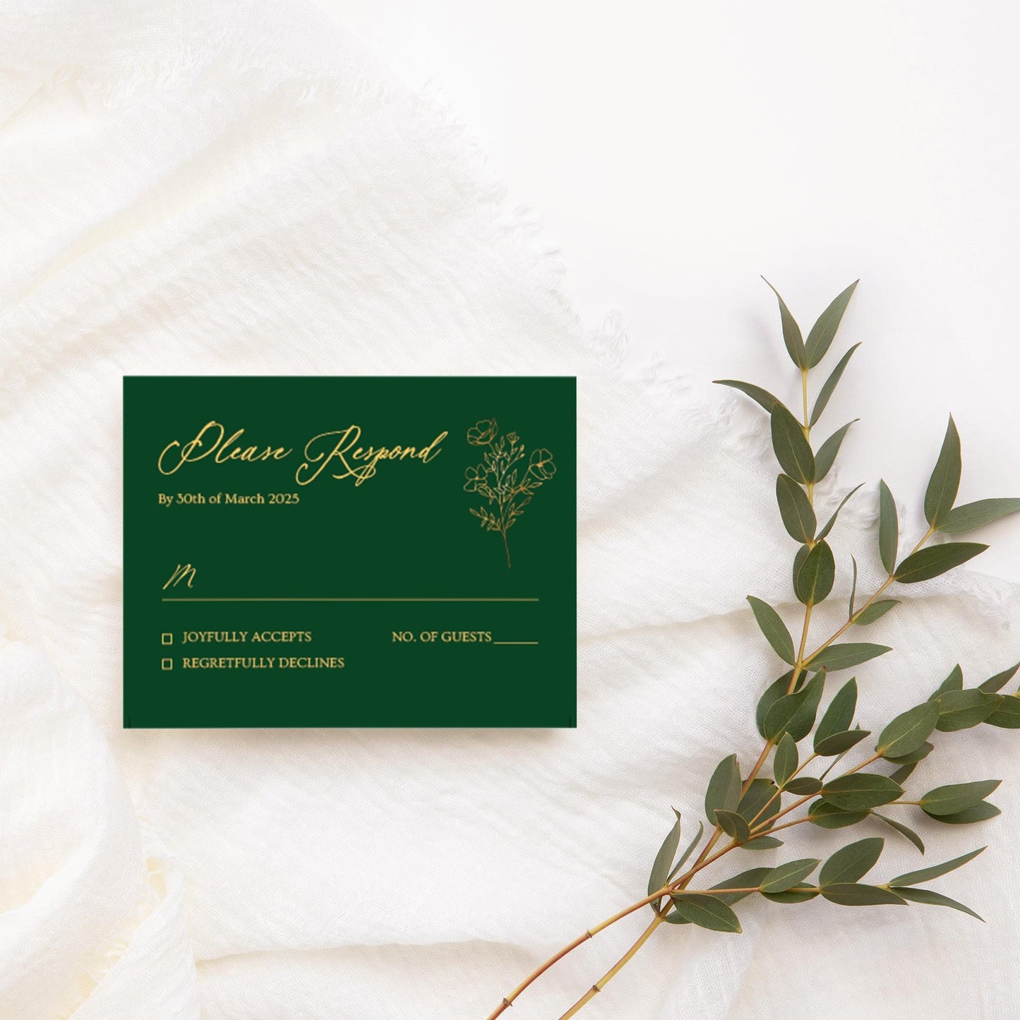 Enchanted Forest | 6pc Wedding Invitation Suite with RSVP + Details Card