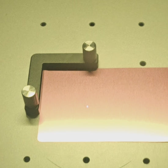 laser engraving a metal business card