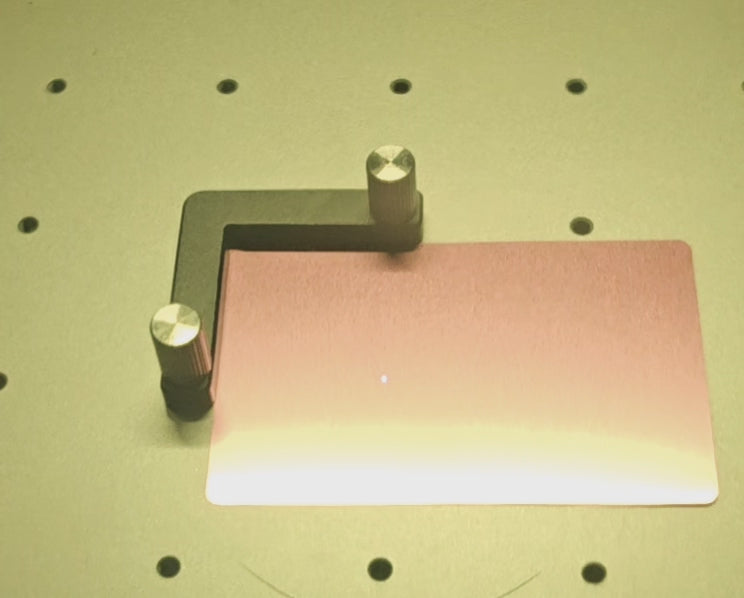 laser engraving a metal business card