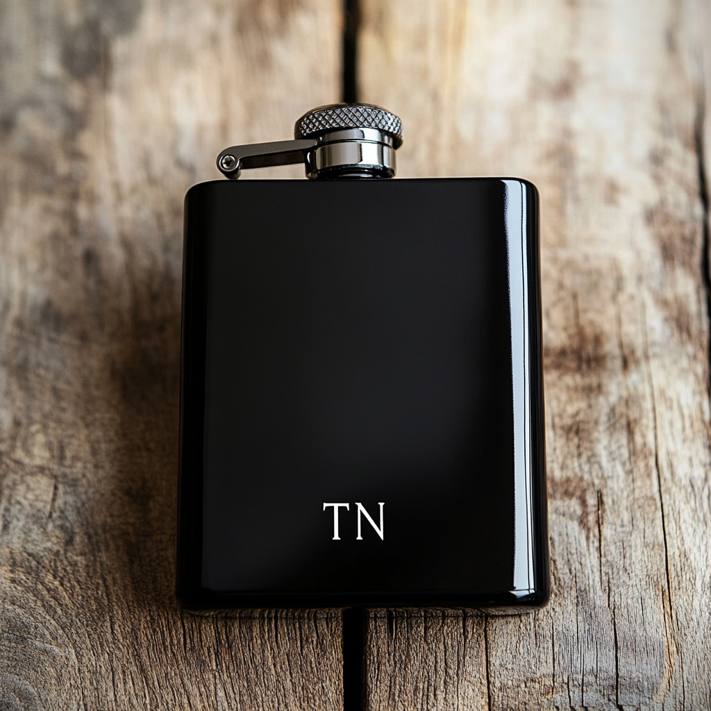 Custom Engraved Flask | Branded 8oz Stainless Steel Flask for Corporate & Client Gifts Hip Flask