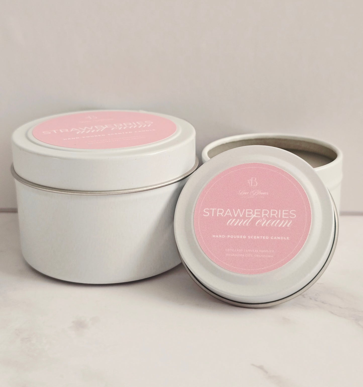 strawberries and cream travel tin