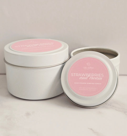 strawberries and cream travel tin