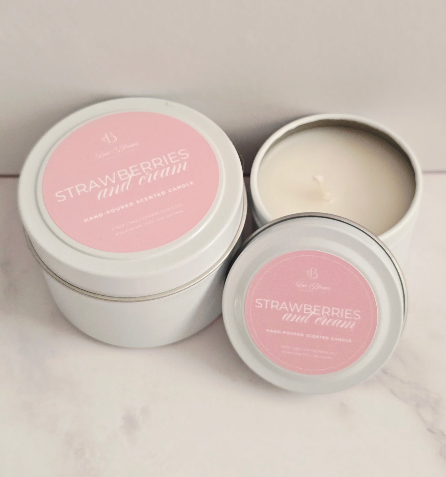 strawberries and cream travel tin